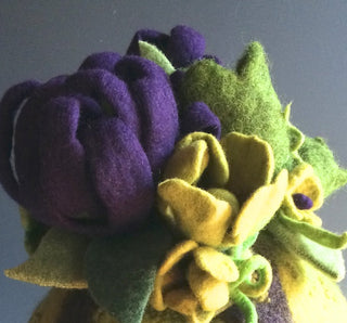 Wet Felted Flowers Kit - Cool Colors